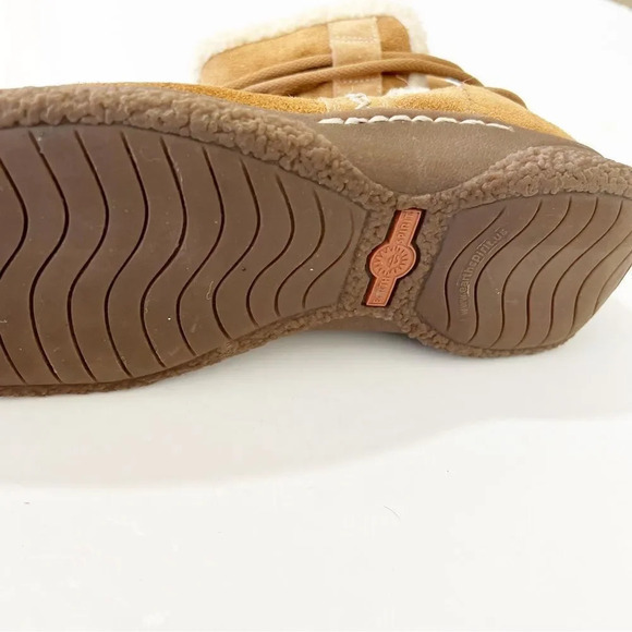 Earth Paula II Brown Suede Wrap Boot Faux Shearling Women’s‎ Size 10 Winter Warm - Picture 7 of 11